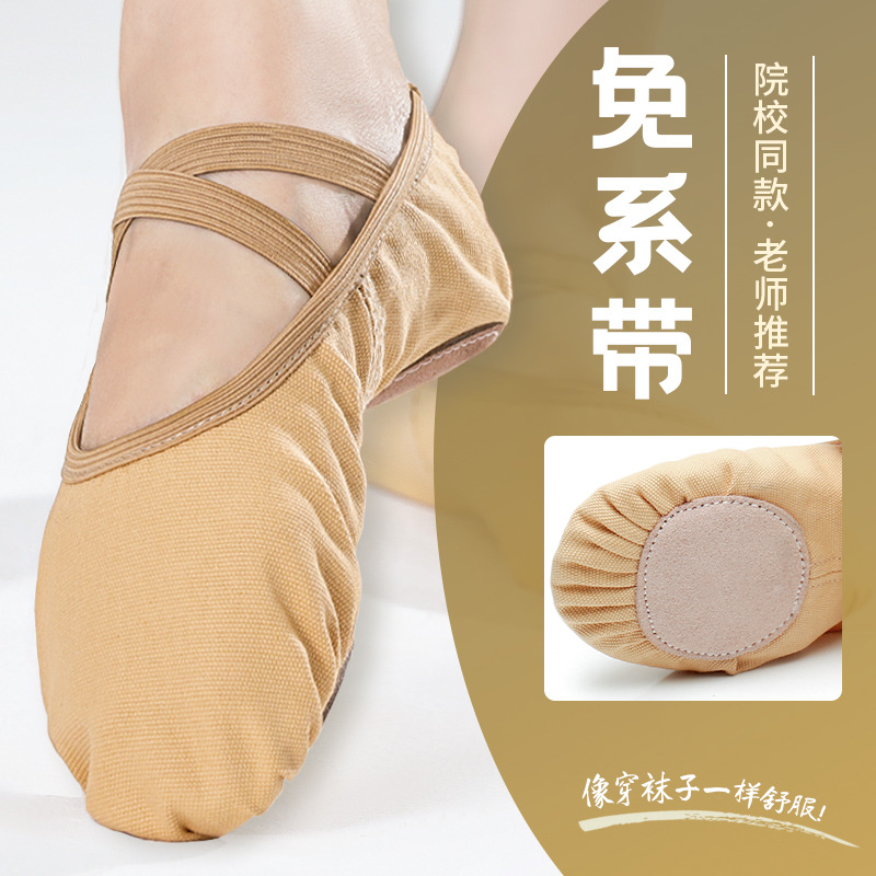 Dance Shoes Children's Women's Soft Sole Girls' Fleshy Professional Practice Shoes Adult Cat Claw Shoes Chinese Ballet Dance Shoes