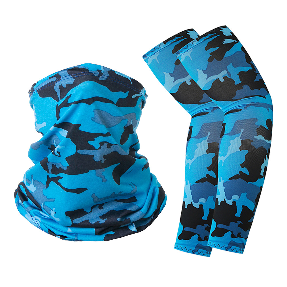 Picture of Ice Silk Sun Protection Sleeves Magic Headscarf Set Summer Sun Protection Cycling Sports Outdoor Equipment Combination Spot Wholesale