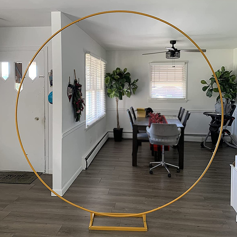 Picture of New wedding props iron ring wedding background round arch party decoration round iron frame balloon single pole arch