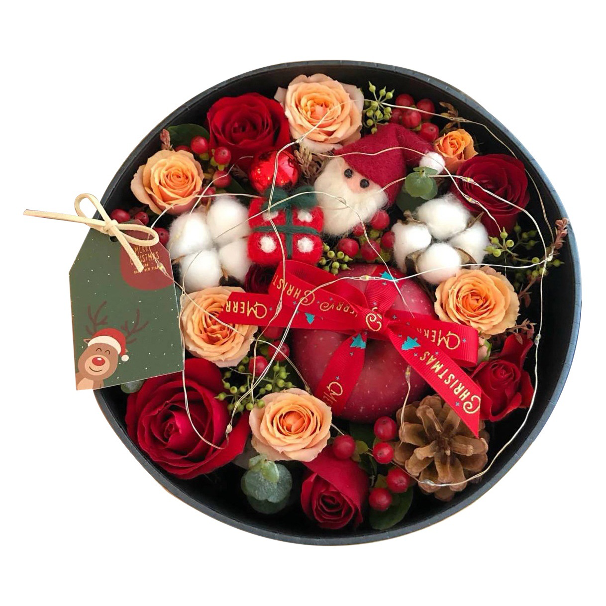 Tanabata Panoramic Floriculture Packaging Box Flower Gift Box Valentine's Day Acrylic Round Window Opening Gift Box Flower Box