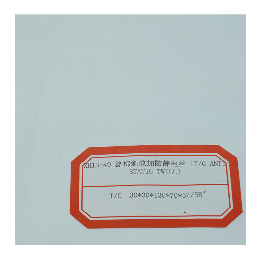 Free sample anti-static conductive fabric TC cloth plus conductive silk high strength anti-static tooling polyester cotton fabric