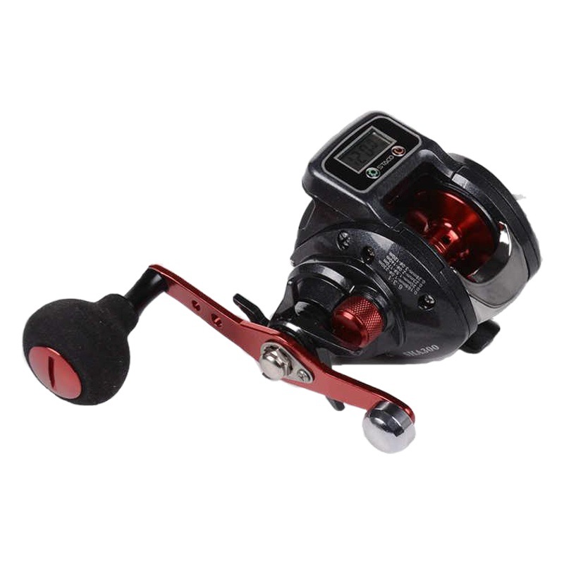 Cross-counter digital display water drop wheel fishing line wheel ultra-long-distance micro-throw luya wheel mechanical brake fishing wheel metal wire cup