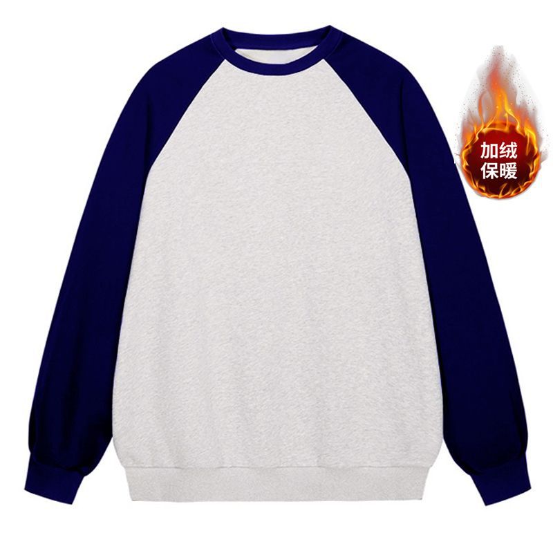 Picture of Full matte imitation cotton cotton raglan sleeve sweatshirt women's custom pattern logo cultural shirt glossy plate foreign trade wholesale customization