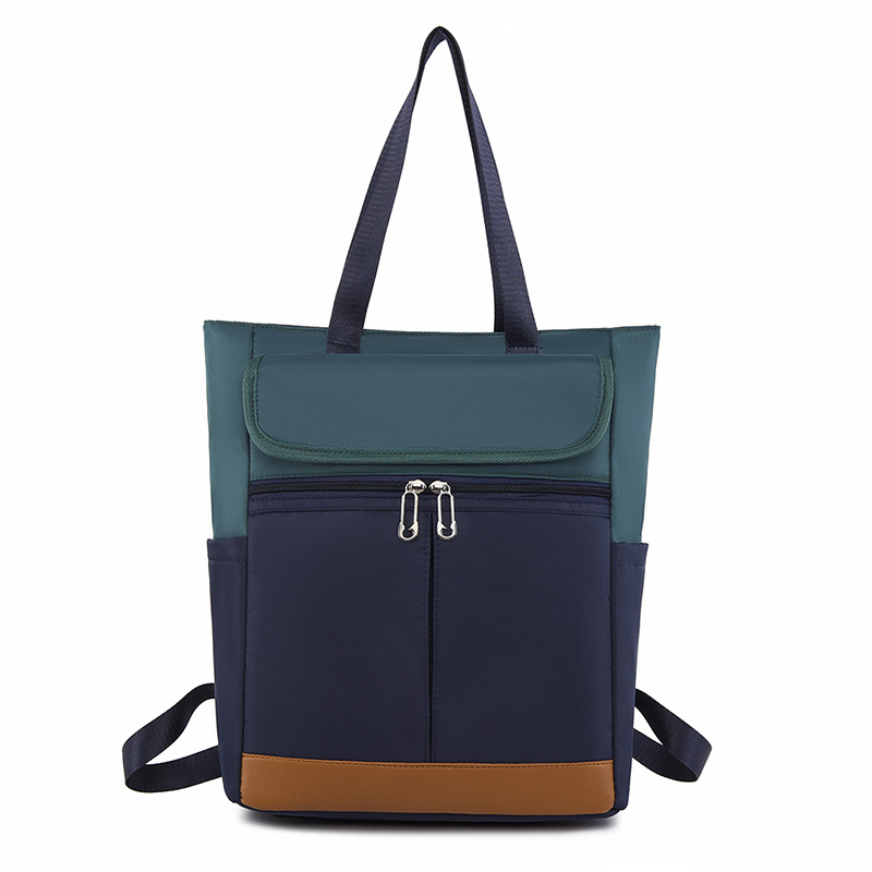 Picture of Fashion Stitching Large Capacity Casual Backpack Trendy All-match Lightweight Nylon Shoulder Bag Women's Handbag for Going Out