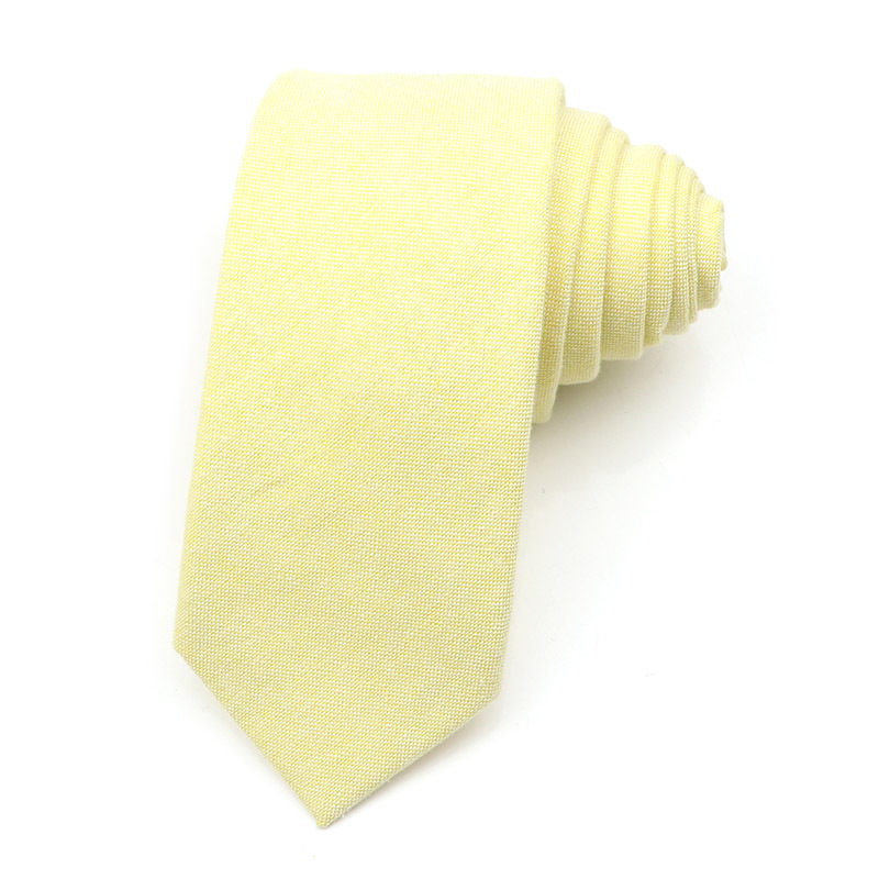 Picture of Cotton and linen tie men's tie casual fashion tie 18 color 6cm ultra narrow tie spot
