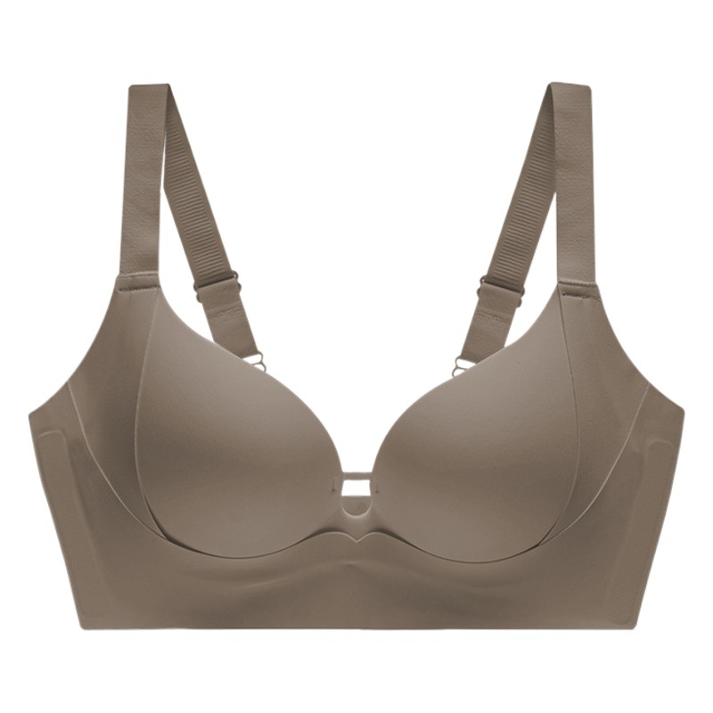 "Queen of Tailor" Traceless Underwear Women's Small Chest Push-up Non-steel Rings Breast Anti-sagging Bra Thin Summer