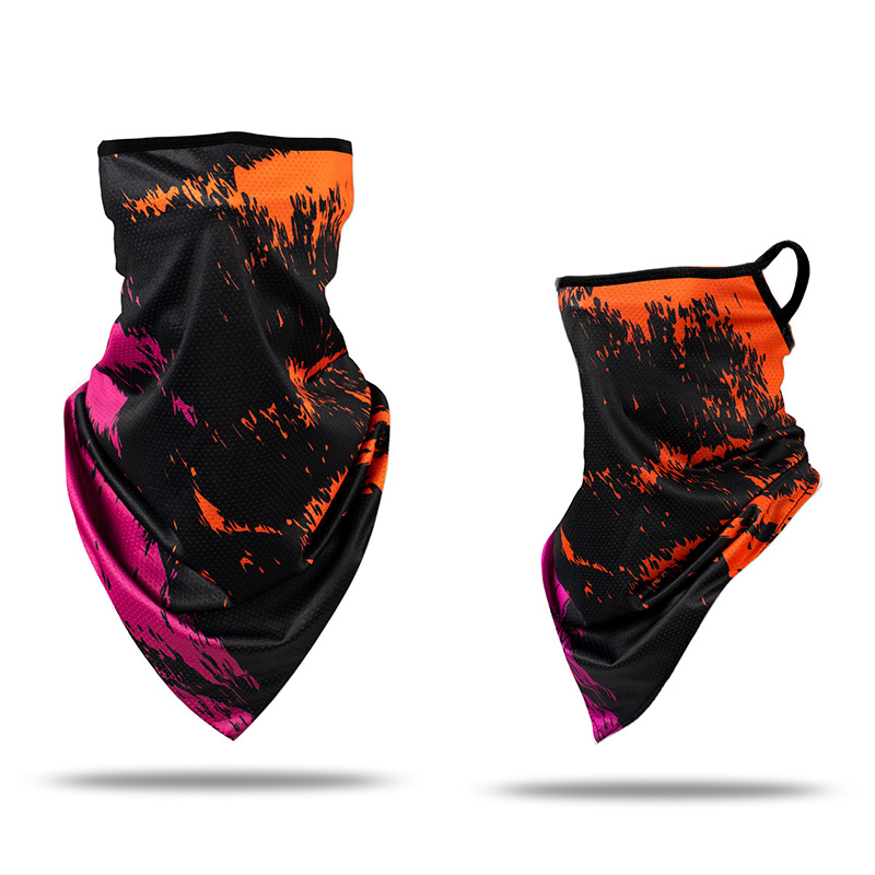 Picture of Ice Silk Ear Hanging Mask Triangle Towel Neck Set Mesh Sunscreen Outdoor Riding Fishing Windproof Scarf Men's and Women's Face Towel Summer