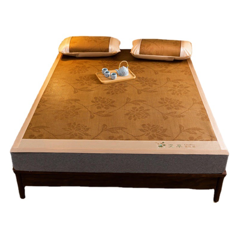 Thickened Double-sided Rattan Mat Two-sided Three-piece Set Ice Silk Rattan Mat Summer Air-conditioning Mat Student Dormitory Mat