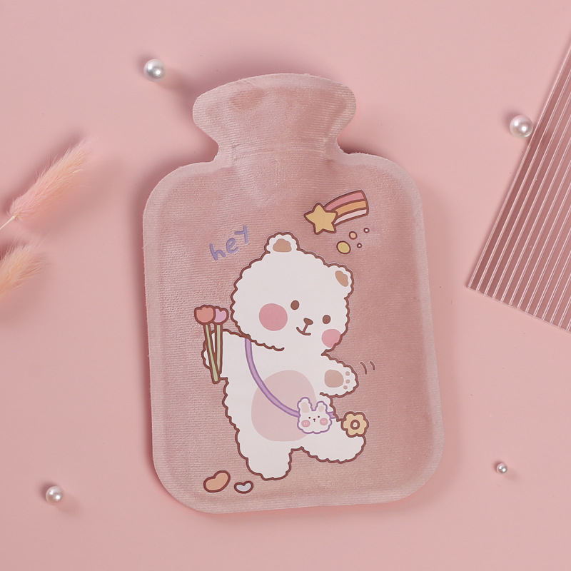Picture of Customized new short plush hot water bag filled with water hot water bag filled with water hot water bag printed LOGO hand warmer
