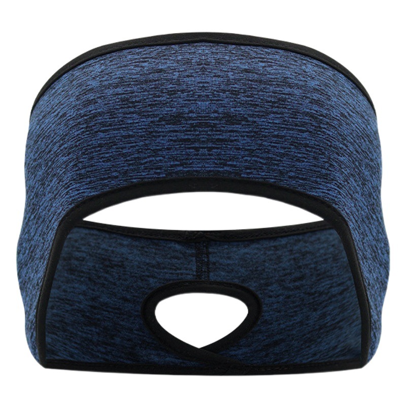 Autumn and winter cross-border fleece ear protection open-hole hair band Sports skiing running riding warm cold-proof ponytail forehead protection headband