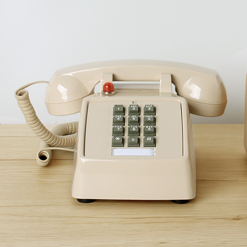 Picture of Bit HA25T Metal Ringtone Antique Telephone Hotel Guest Room Homestay Hotel Vintage Old-fashioned Home Fixed Phone