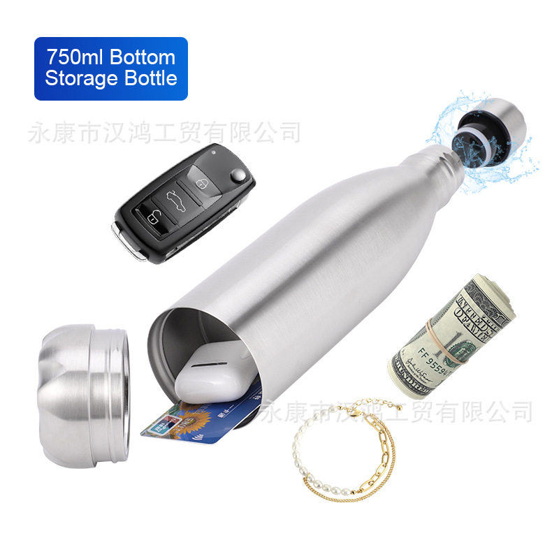 Picture of 750ml Storage Coke Bottle Outdoor Sports Bottle 304 Stainless Steel Thermos Cup Removable Bottom Multifunctional Water Cup