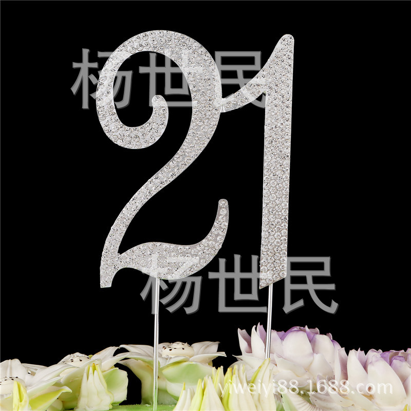 Picture of Wedding cake insert card foreign trade best selling wedding cake accessories large number 50 60 70 90