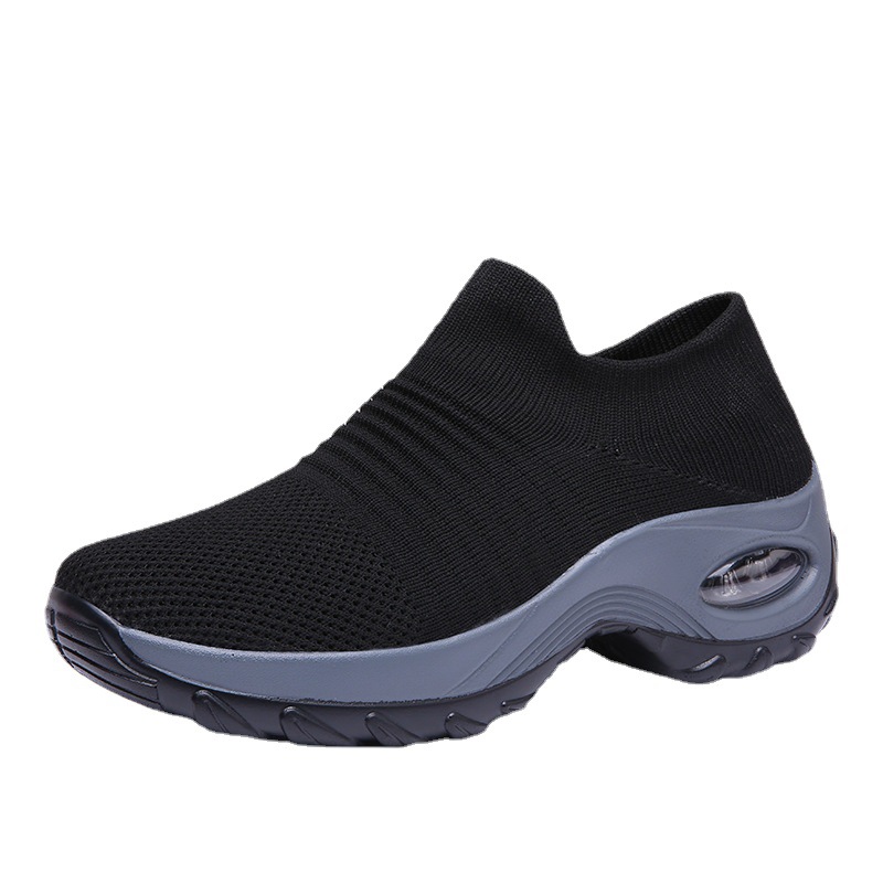 Picture of Cross-Border Hot Style Large Size Women's Shoes Air Cushion Fly Woven Casual Shoes Slip-On Shoes Fashion Rocking Shoes Quanzhou Sports Shoes