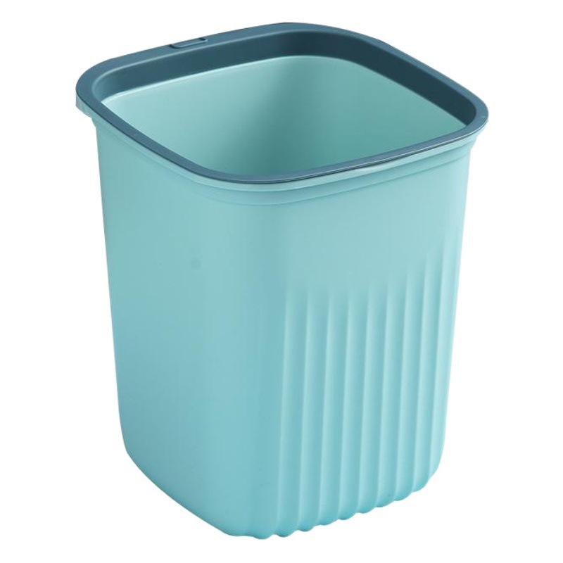 Simple kitchen trash can household living room creative trash basket without lid pressure ring toilet toilet plastic paper basket