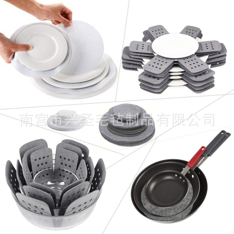 Cross-border Thickened Tableware Mat Non-woven Heat Insulation Anti-perm Mat Non-stick Pan Mat Felt Pan Partition Mat Felt Table Mat