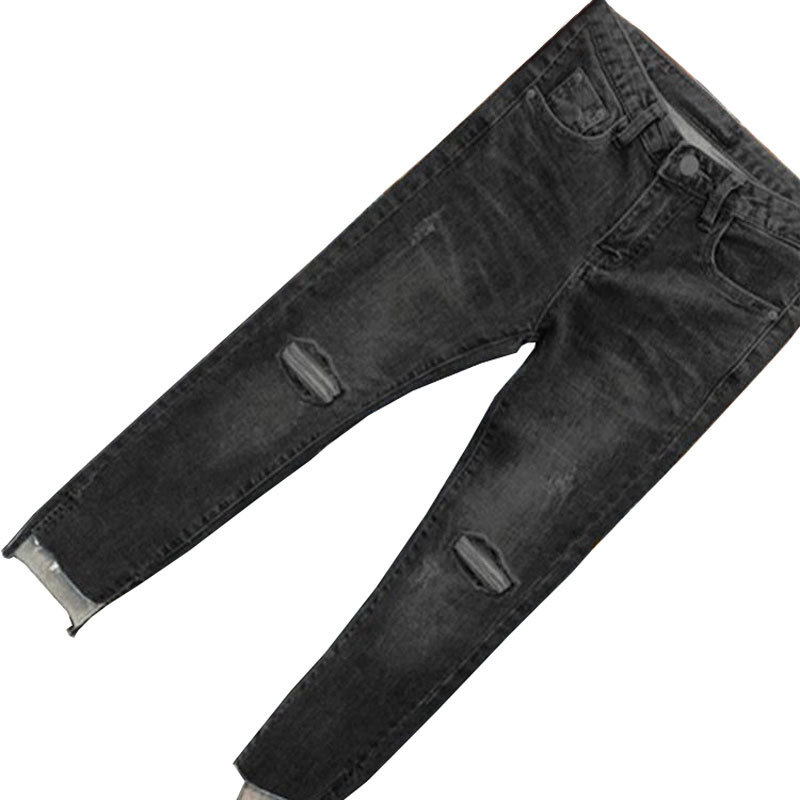 Picture of 2020 Jeans Women's Summer Slimming Hong Kong Style Skinny Pants Slim-fit Students Korean-style High Waist Ankle-length Pencil Pants