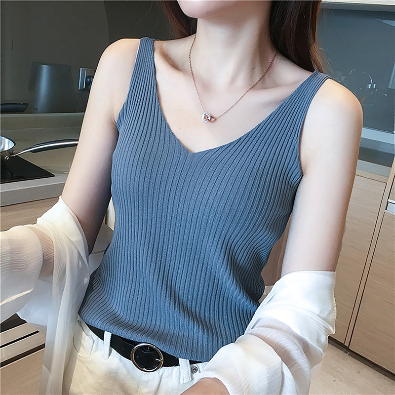 Picture of Cool Silk Knitted Camisole Women's Summer Sleeveless Outer Top Suit with Bottoming Clothing Export Wholesale