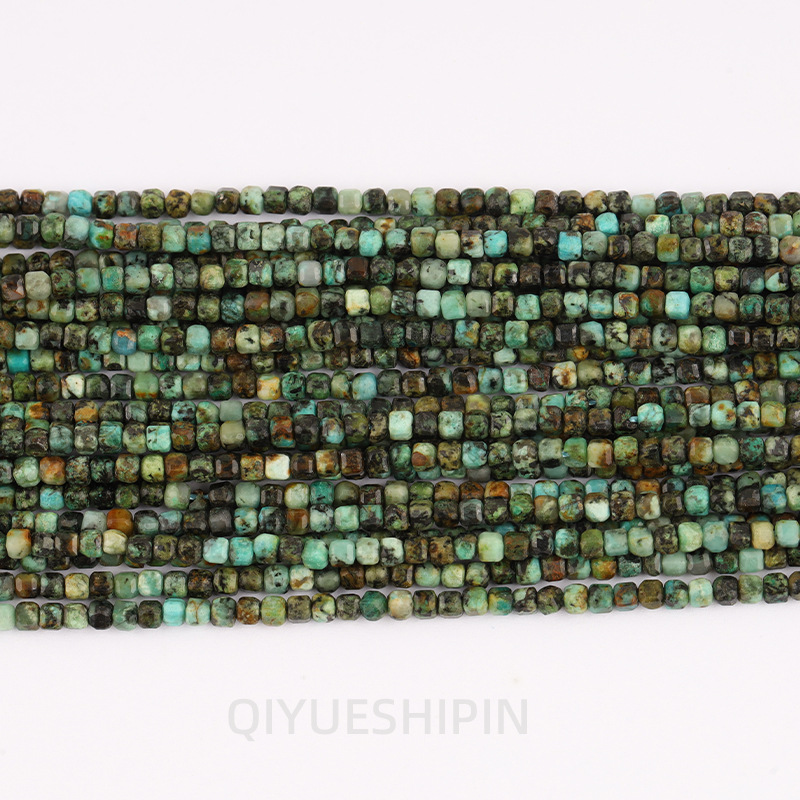 Picture of 2.5mm cube sugar loose beads African pine cube sugar semi-finished products wholesale cut small beads diy natural stone loose beads