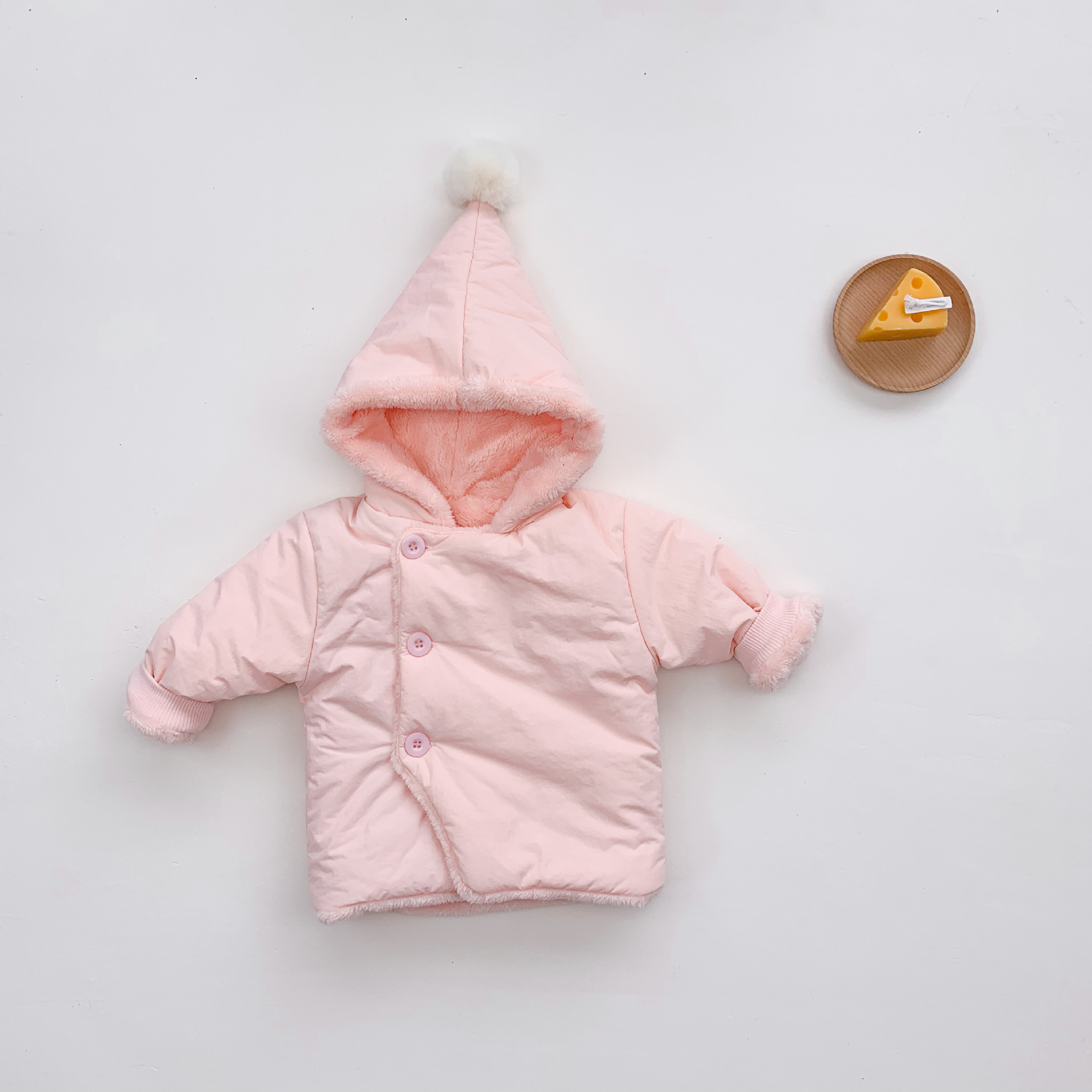 Picture of 2025 New Children's Autumn and Winter Jackets Plus Velvet Warm Baby Cotton Clothes Easiest for Match Thickened Cotton Jackets for Boys and Girls in Stock
