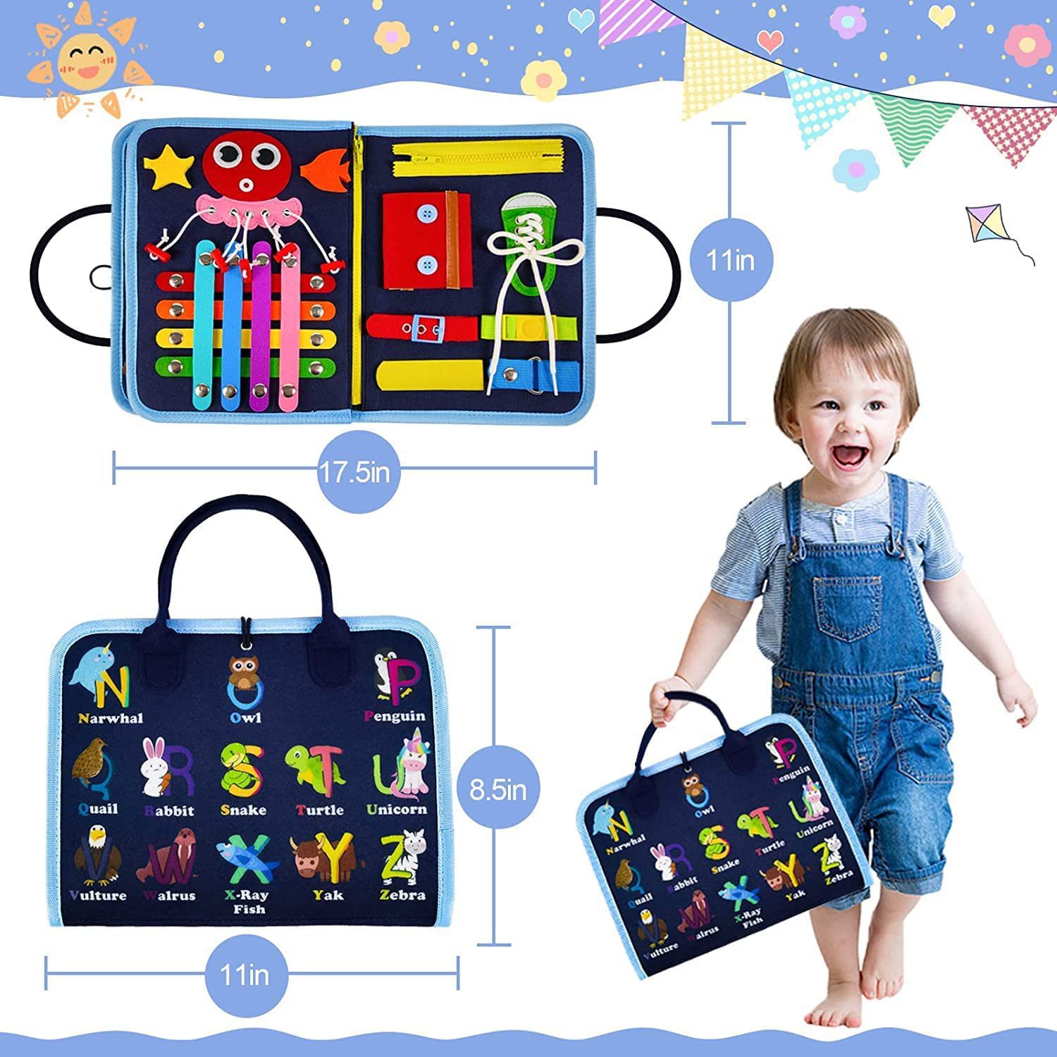 Cross-border Amazon felt busy board European and American early childhood education teaching aids children's toys puzzle board felt learning board