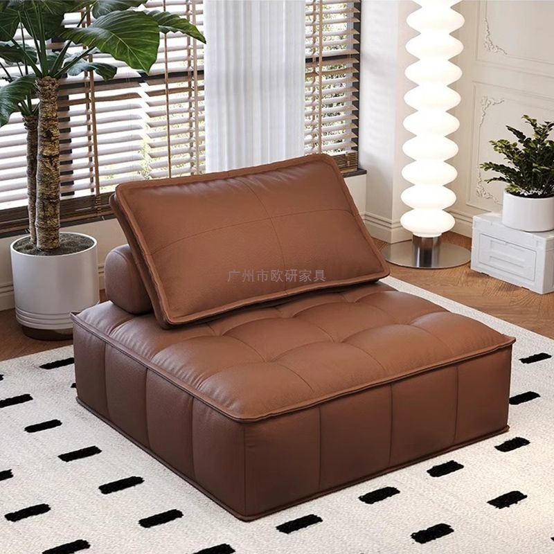 Picture of Light luxury disposable technology cloth tofu block lazy sofa small apartment square living room lounge chair bedroom module flooring