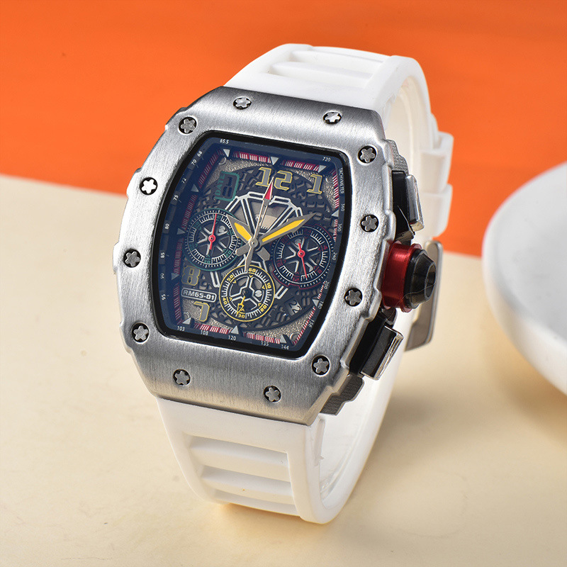 Picture of 2025 New Foreign Trade Men's Quartz Watch Multi-Functional Six-Pin Barrel-Shaped Fashion Hollow Business Watch Wholesale