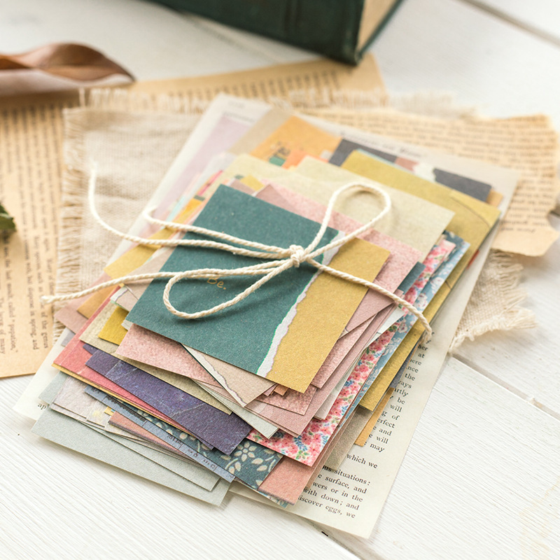 Picture of Yan Ji material Paper Village Garden series Korean light retro hand account decoration backing paper 60 into 6