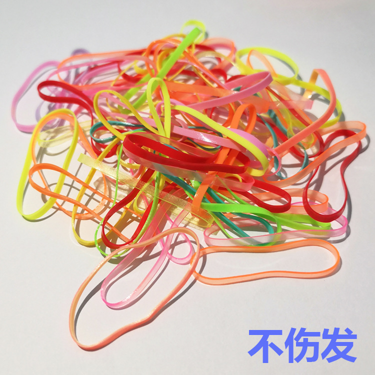 South Korea uniband children's rubber band disposable does not hurt hair color high elastic rubber band hair ring wholesale spot
