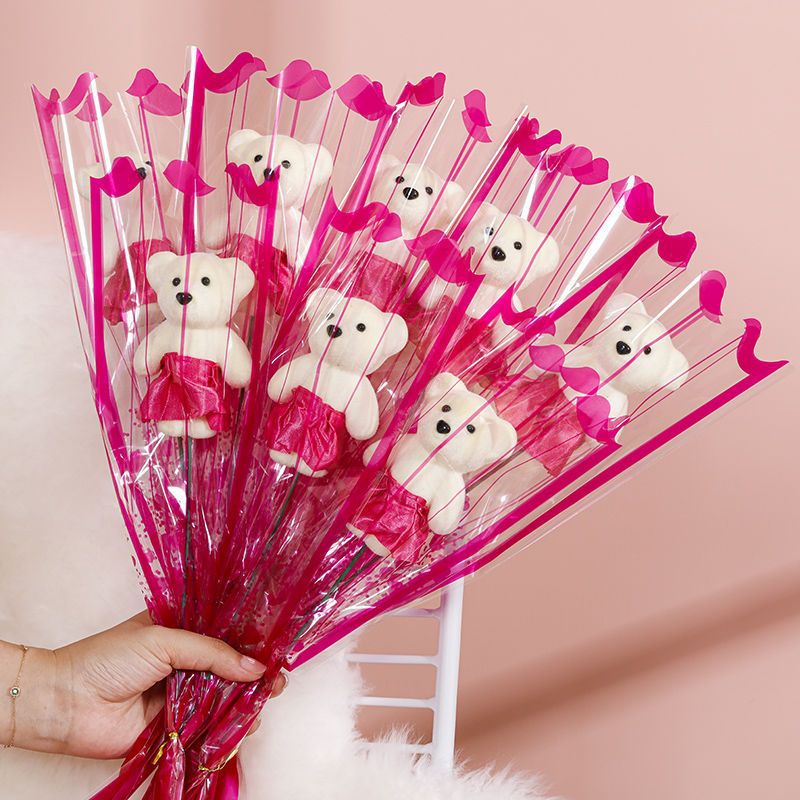 Picture of Valentine's Day to Send Teachers to School Season Gift Simulation Bear Soap Flower Rose Bouquet to Send Girlfriend to Push Gift