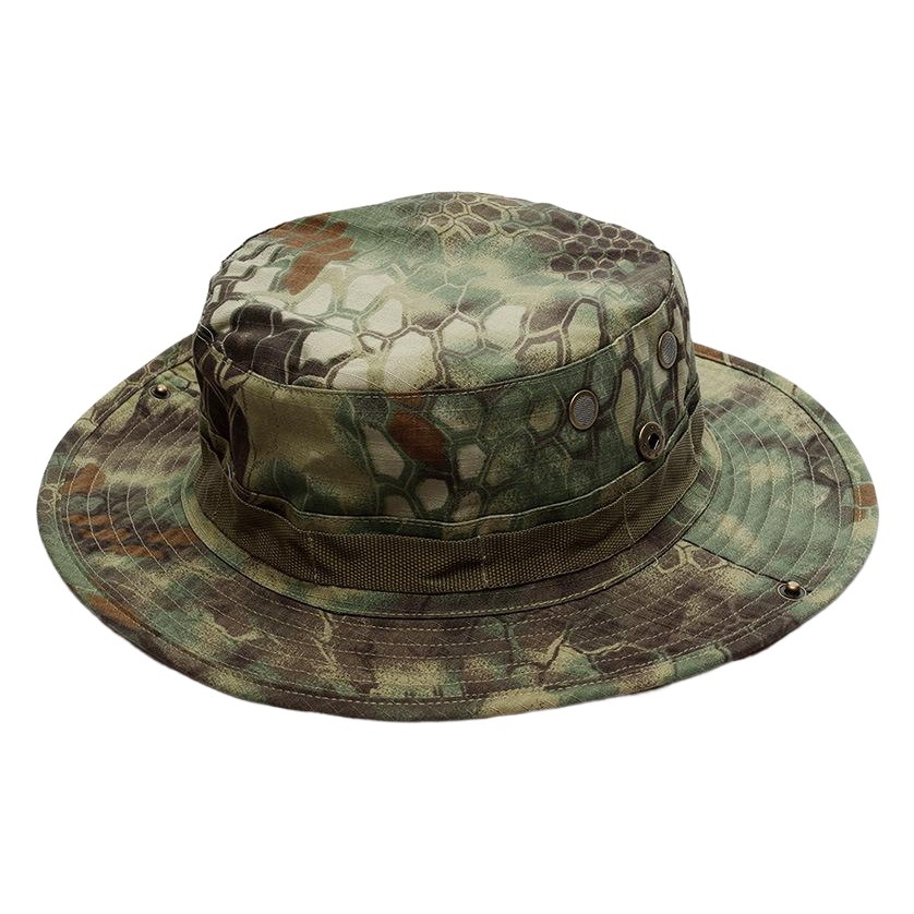Cross-border source camouflage round hat military fans Bennie hat summer sun hat Python hat outdoor fisherman hat spot