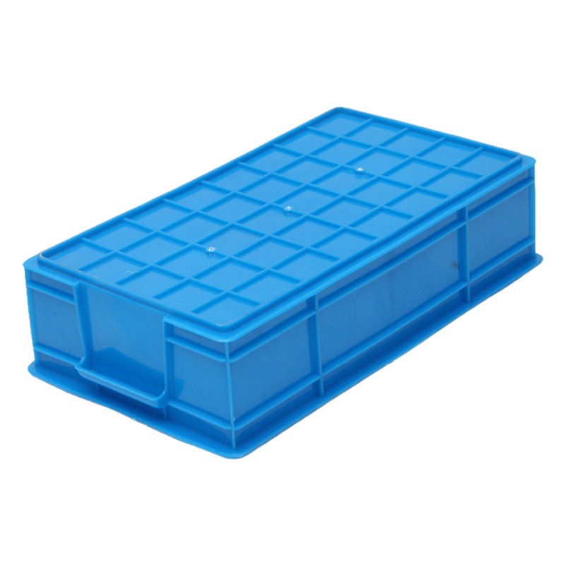 New Material Two-compartment Box Plastic Blue Divider Turnover Box Small-compartment Box Electronic Components Accessories Box Plastic Turnover Box