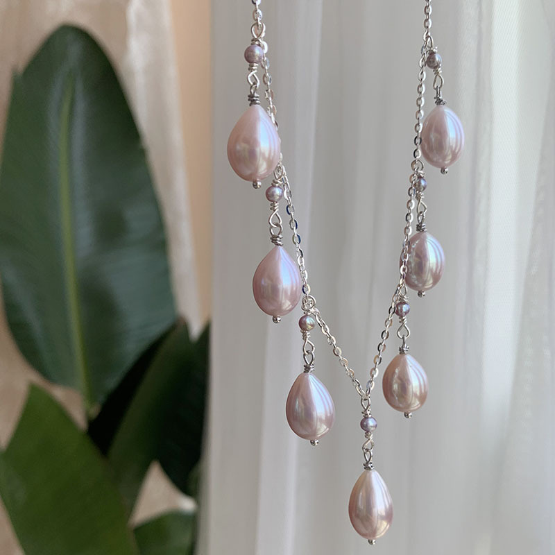Natural Freshwater Pearl Women's Necklace Clavicle Chain Temperament Premium Sense Pearl Necklace
