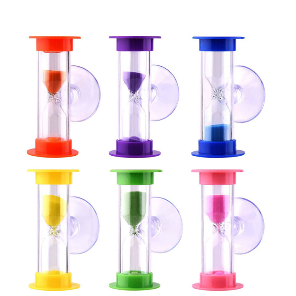 Picture of 2 minutes/3 minutes suction cup hourglass timer anti-fall children's oral brushing accessories quicksand creative ornaments