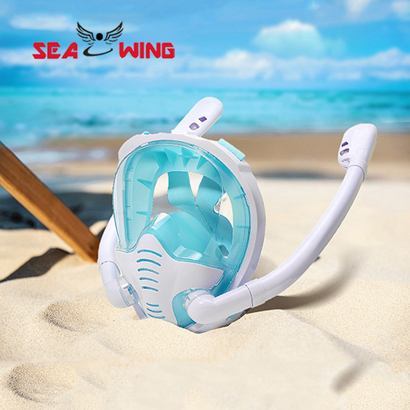 Cross-border Swimming Snorkeling for Adult Snorkeling Three Treasures Silicone Diving Mask Full Dry Snorkeling Mask Diving Goggles