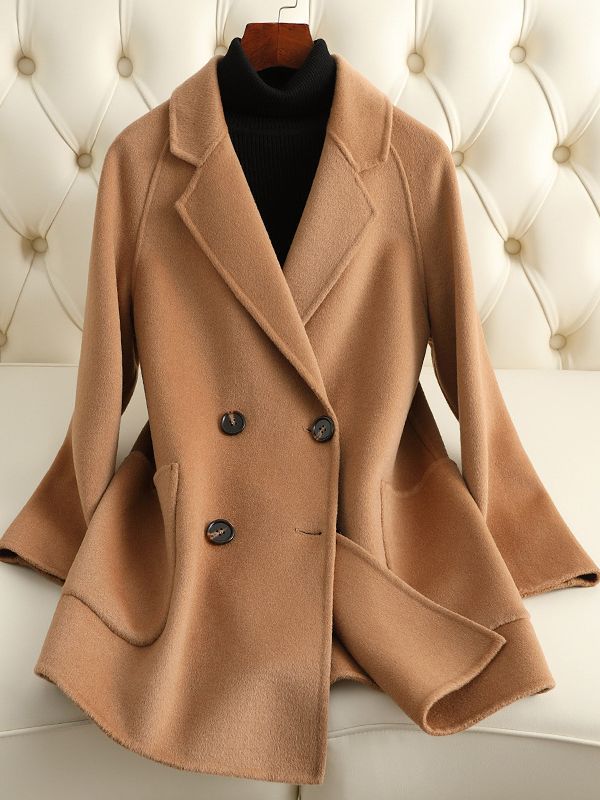 Picture of Double-Sided Cashmere Outwear for Women, Mid-Length, Short, 2025 Autumn and Winter New Style, Small Fragrant Style Wool Outwear for Women Wholesale