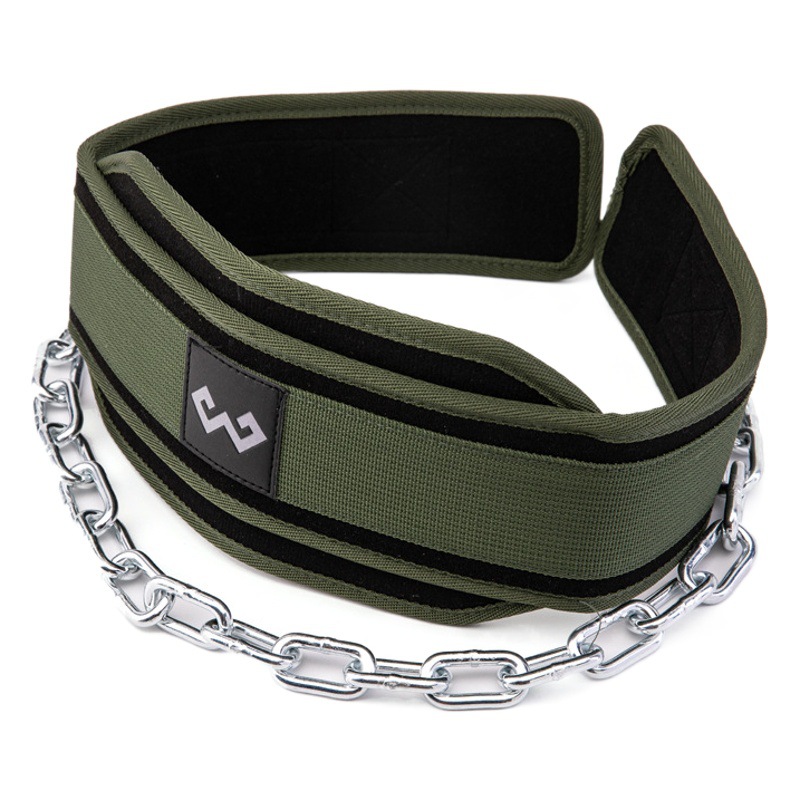 Fitness strength training weight-bearing waist protection pull-up waist training thick chain belt