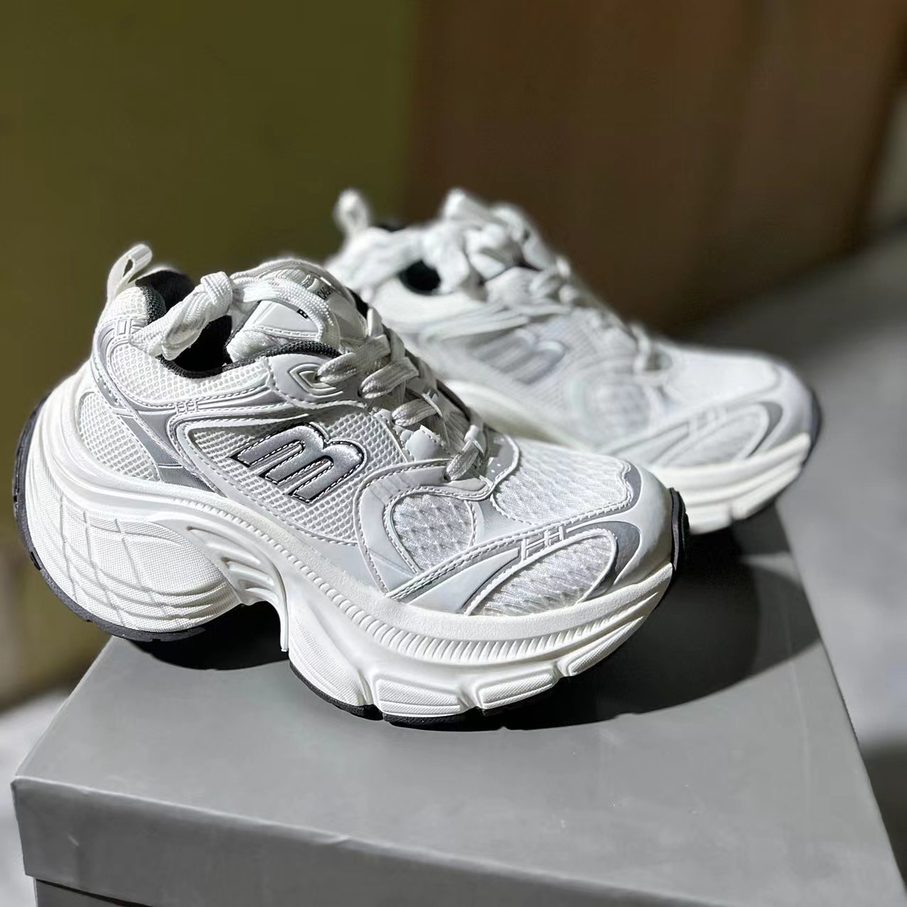 2024 Spring New Paris Torre Shoes Women's 10XL Color Matching All-match Thick-soled Height-increasing Couple's Sports Casual Shoes