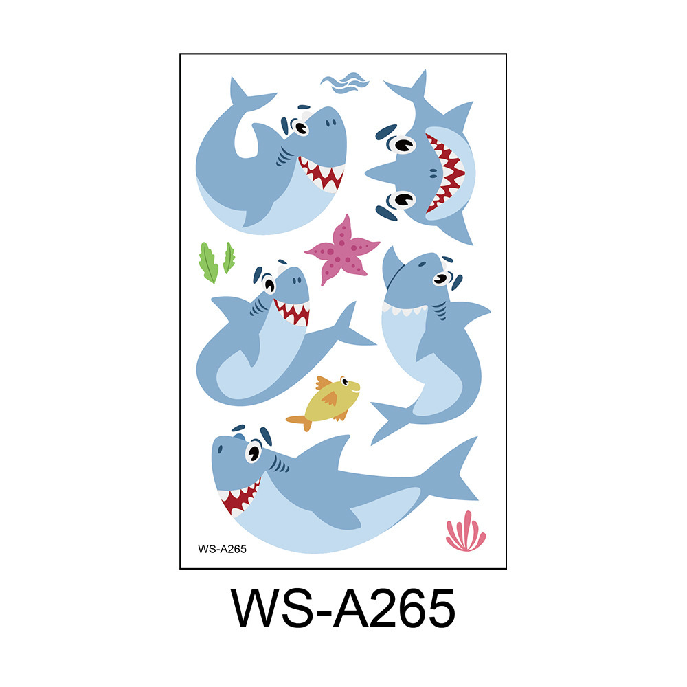 Picture of Spot Wholesale Children's Cartoon Original Tattoo Stickers Marine Animal Summer Tattoo Stickers Dolphin Shark Little Whale