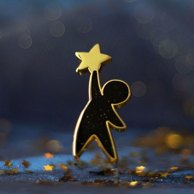 Hand-removable star inspirational star brooch for the beginning of the college entrance examination inspirational artistic gift beautiful blessing brooch simple