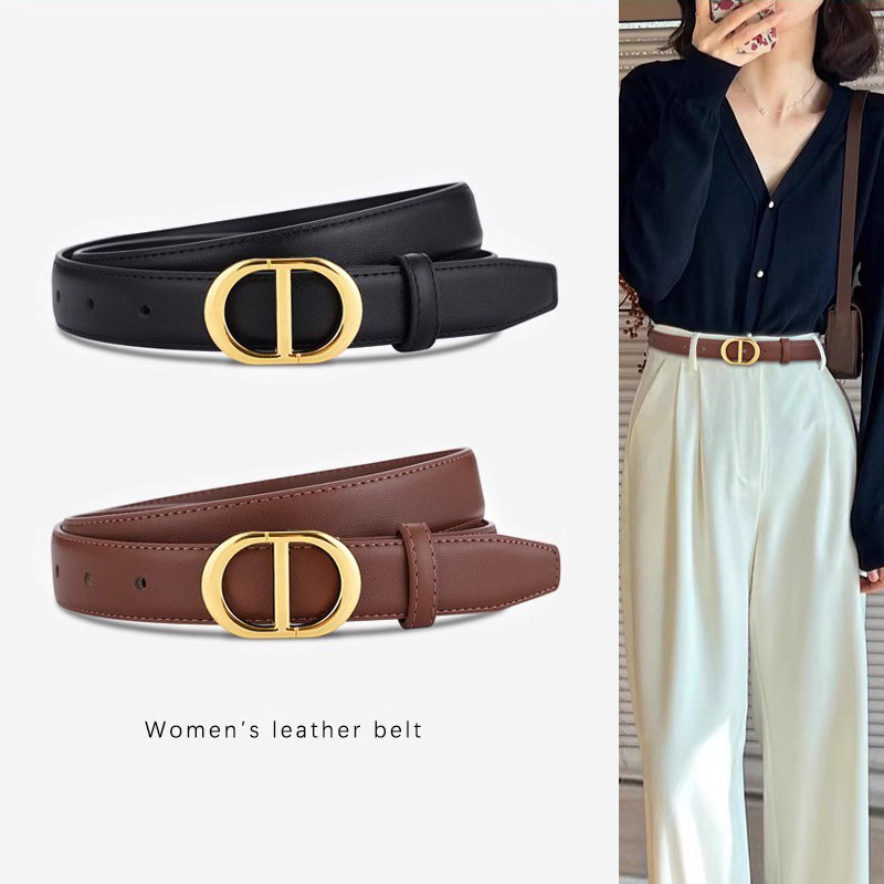 Women's Belt 2025 New Fashion Simple Versatile Belt Women's Decorative Ins Style Jeans Belt Black Trendy