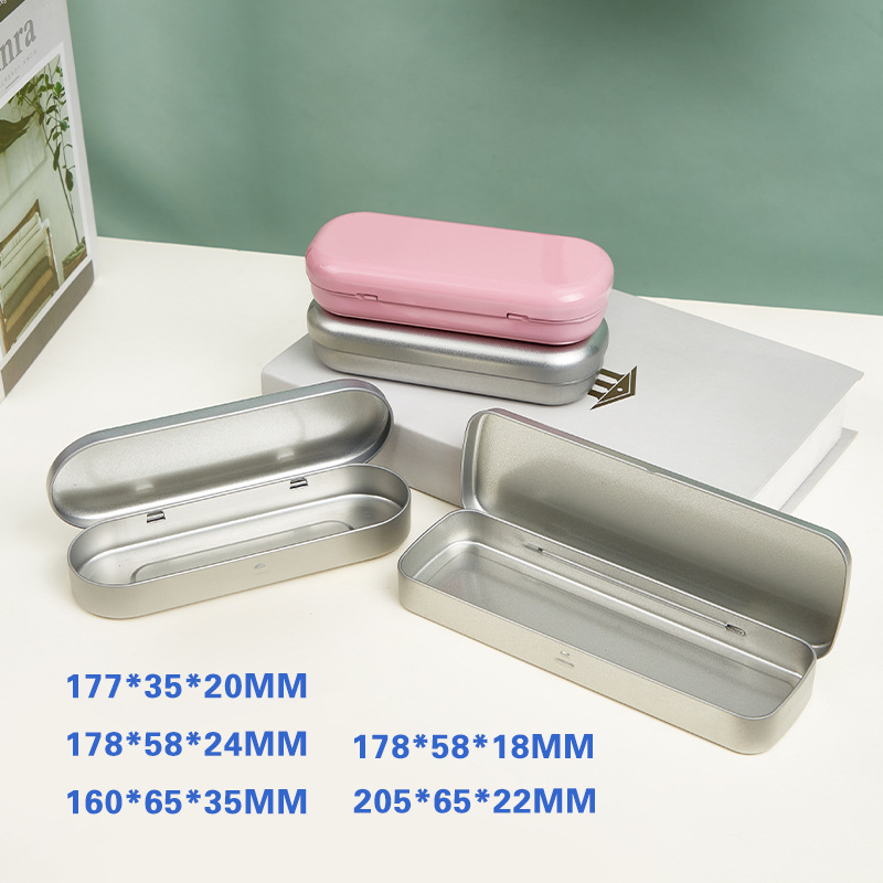 Storage Box Creative DIY Sticker Cosmetics Nail Glasses Accessories Stationery Portable Travel Flip Tinplate Box