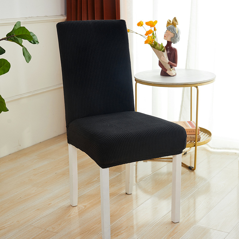 Picture of Plaid Polar Fleece Thickeneded One-Piece Elastic Hotel Restaurant Chair Cover Anti-Fouling Stool Cover Chair Cover