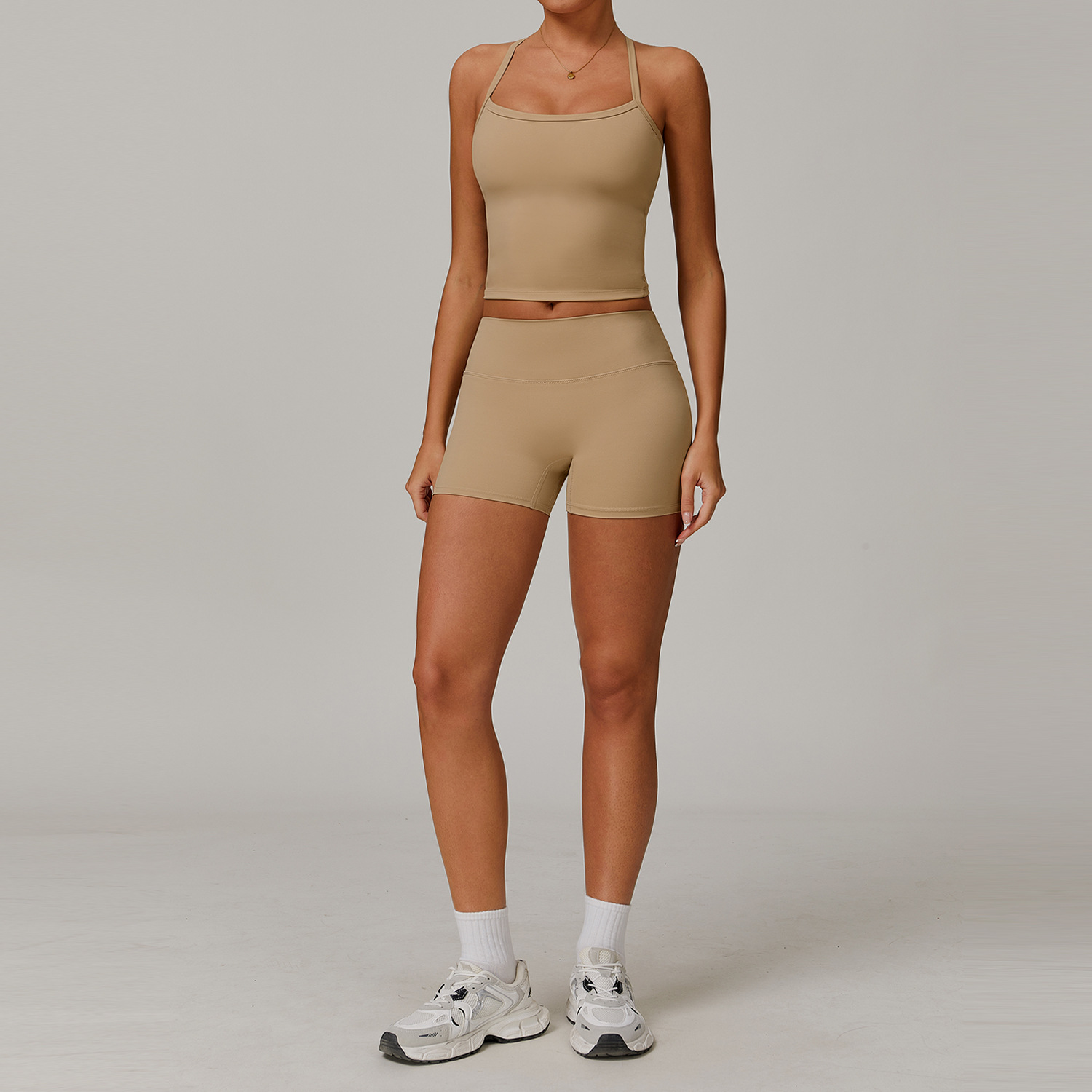 Picture of Zechuang European and American tight brushed yoga suit quick-drying workout clothes winter outdoor running sports suit female 8519