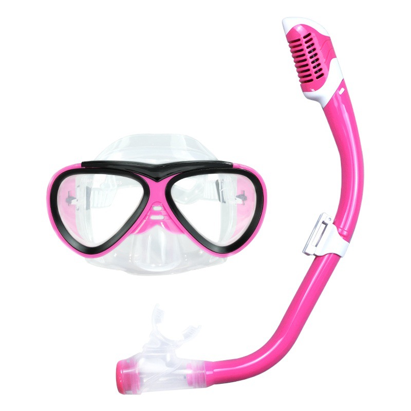 Cross-Border Kidsren's Freestyle Silicone Diving Goggles Fully Dry Snorkel Set Diving Mask Snorkeling Yblkj