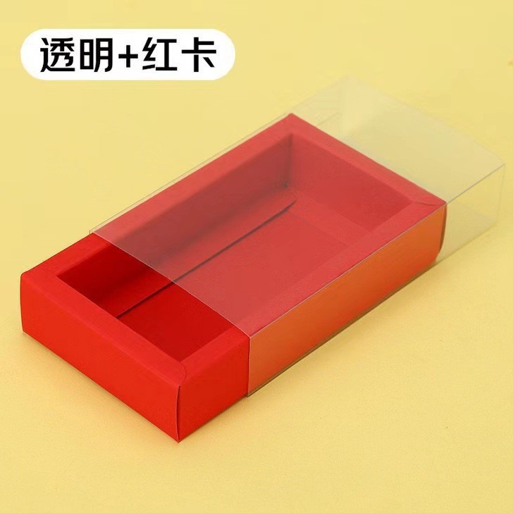 Picture of Kraft Paper Box Drawer Box Foldableing Box Frosted Transparent Color Box Gift Box Packaging Box Custom Small Batch Custom Gift Box
