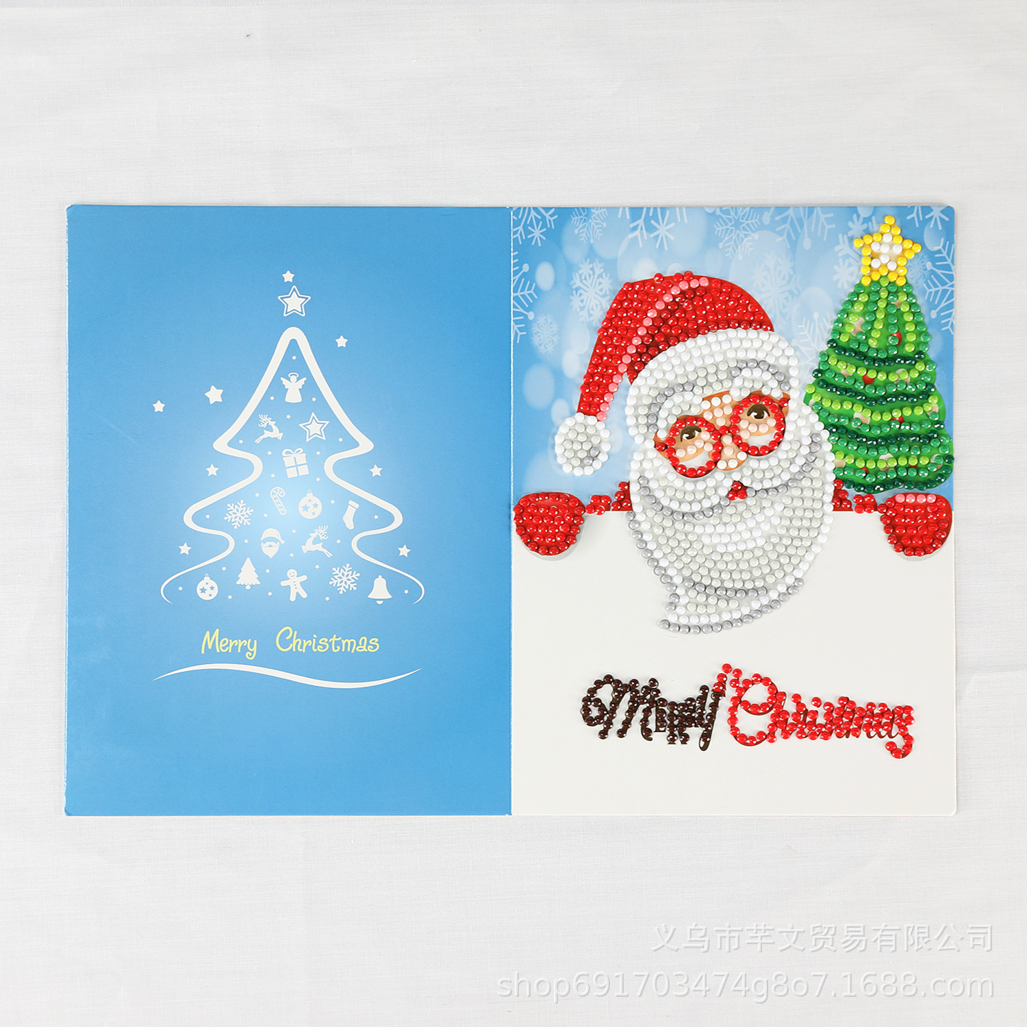 Picture of Cross-border Christmas DIY greeting card diamond painting 5D creative Diamond painting foreign trade holiday blessing piece one-piece delivery