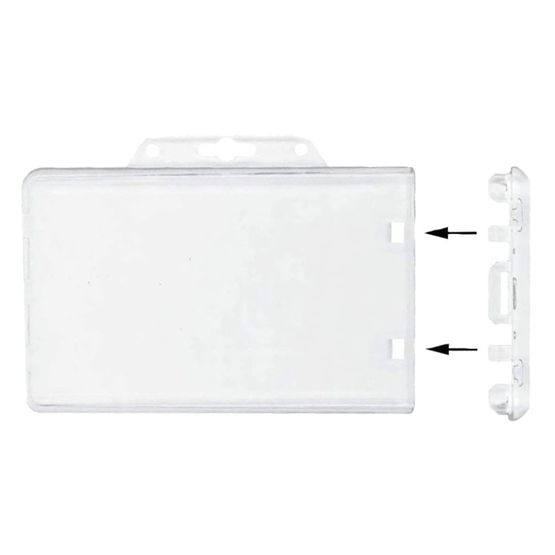Amazon Amazon cross-border hot sale transparent ABS hard plastic lock type ID identification ID badge case card holder