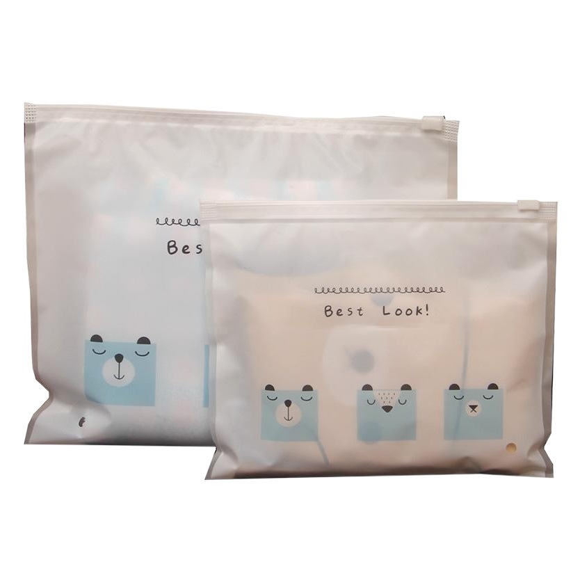 EVA children's clothing zip bag T-shirt shirt vest zipper bag socks underwear matte bag factory wholesale