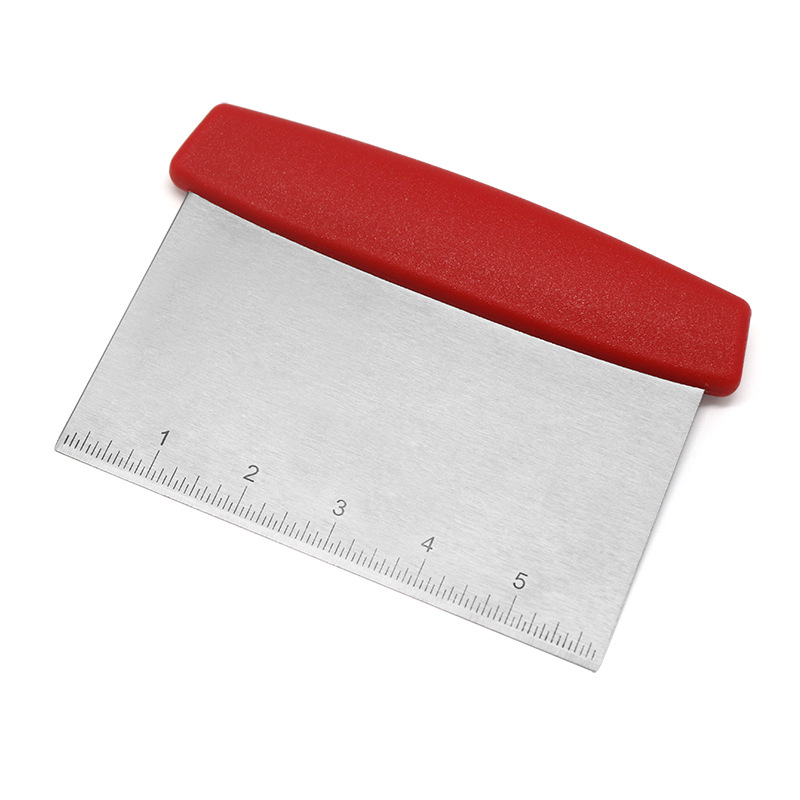 Spot with scale cutting scraper semicircular household flour cutting kitchen scraper stainless steel cake spatula